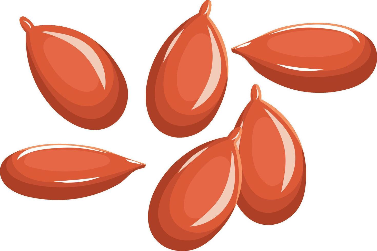 Flax seeds cascading and rotating against a clean white background, forming a vibrant and nutritious visual that highlights their health benefits and superfood qualities vector