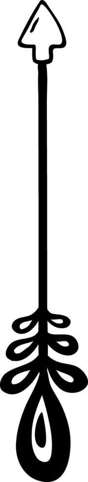 Minimalist illustration featuring a hand drawn arrow pointing upwards, conveying concepts of direction, progress, and forward movement in a simple yet effective visual style vector