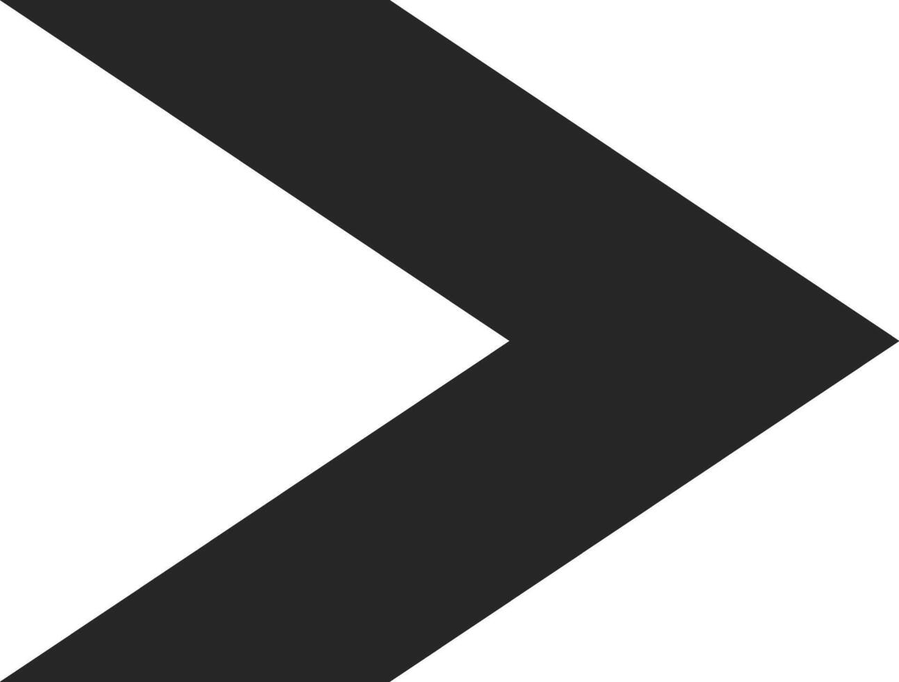 Big black arrow pointing to the right on a white background, simple and minimalist graphic design element, ideal for indicating direction or progress vector