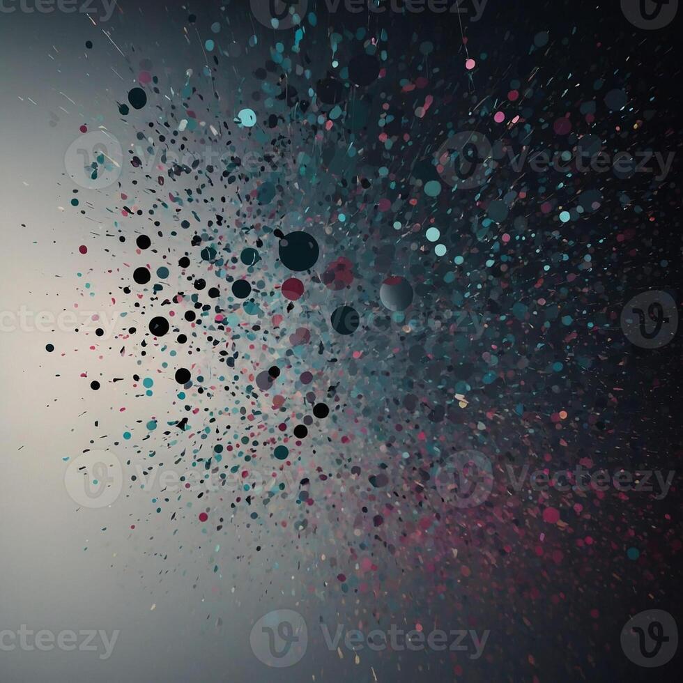 A blurry image of a colorful explosion of dots photo