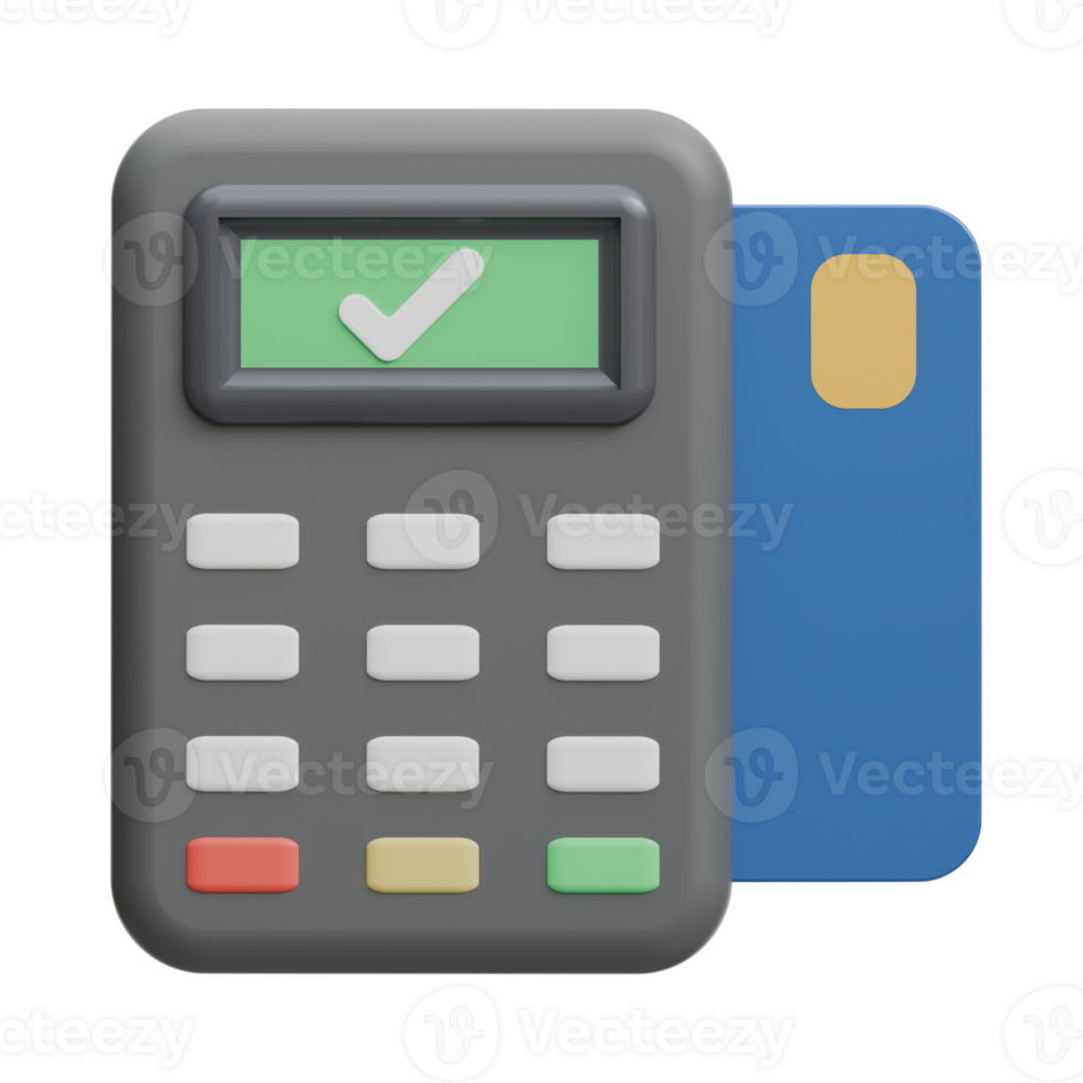 3D Render Credit Card Payment png