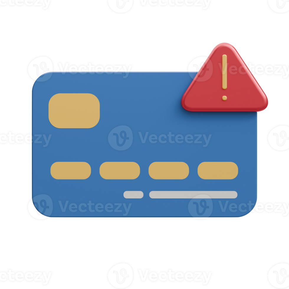 3D Render Credit Card png