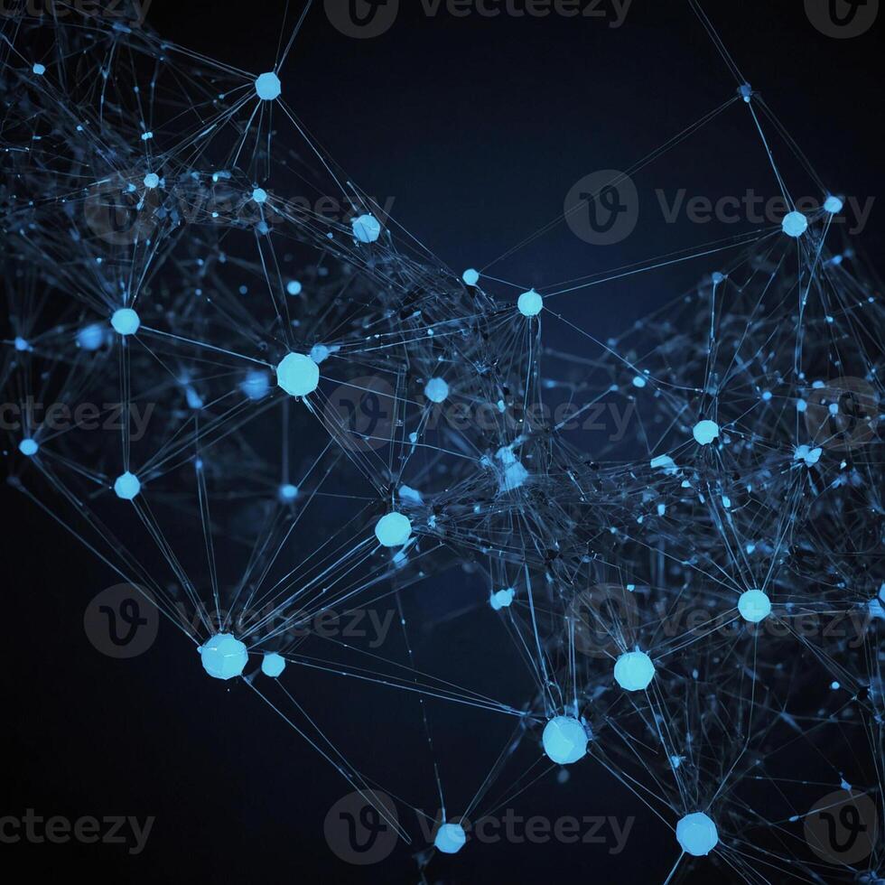 A computer generated image showcasing a network of dots and lines photo