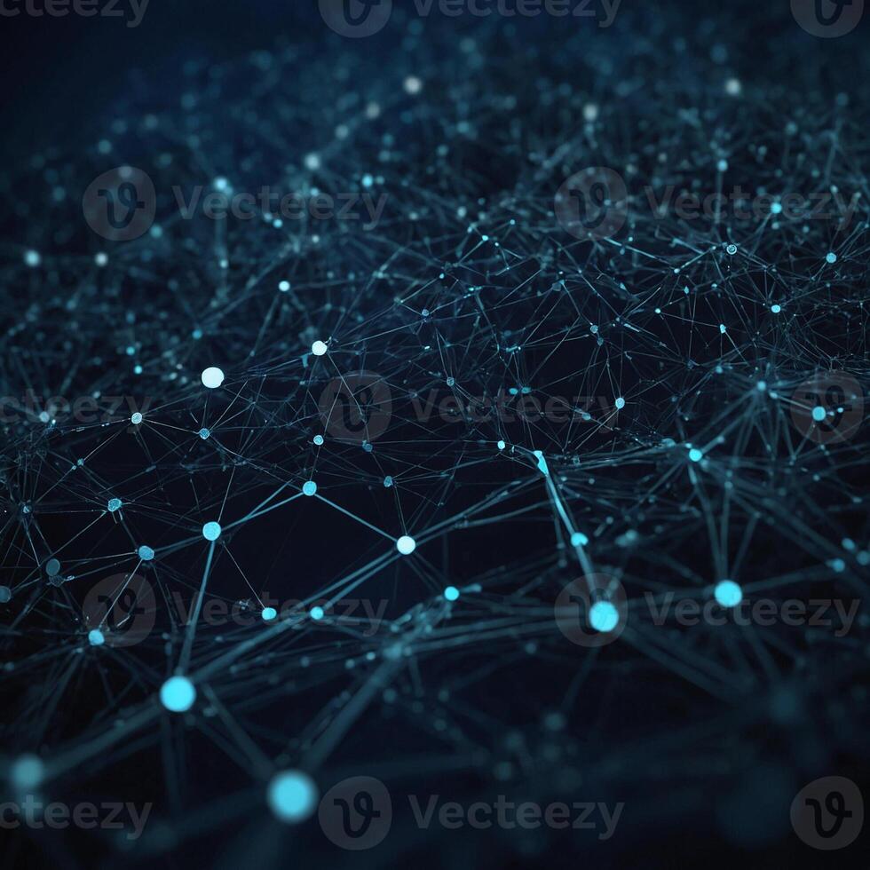A dark blue background featuring numerous lines and dots scattered throughout photo