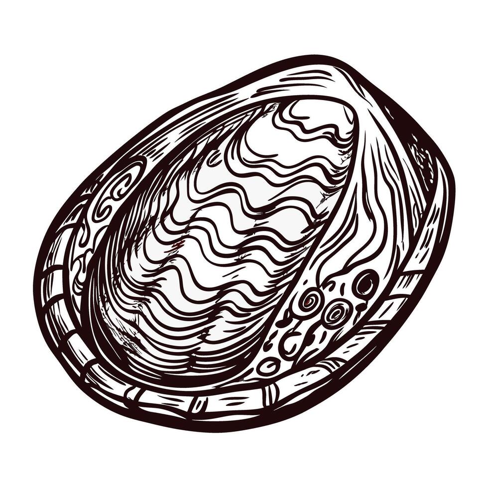 Hand drawn oval wicker basket with detailed woven pattern isolated on white background illustration vector