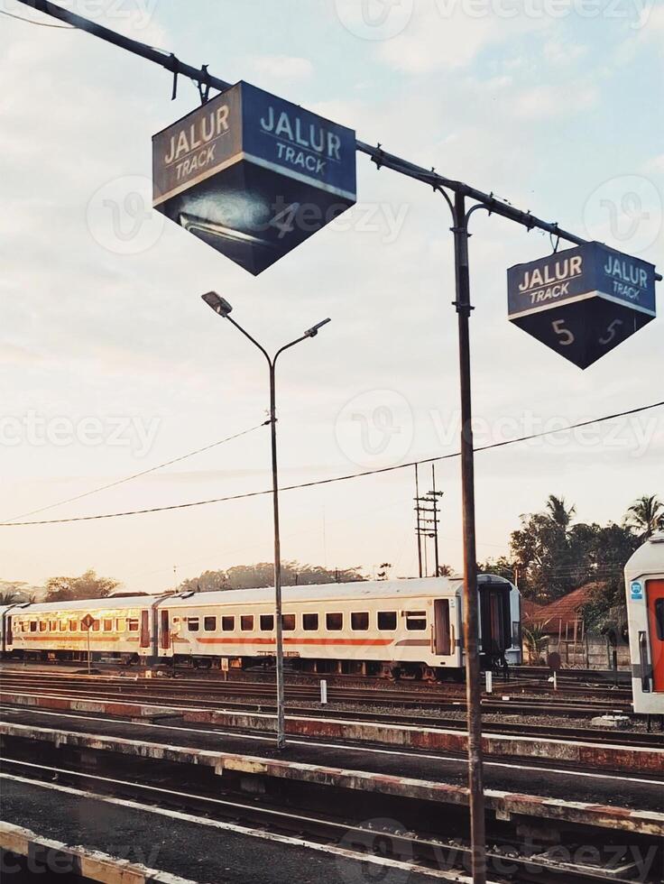 Quiet Railway Morning Urban Landscape photo