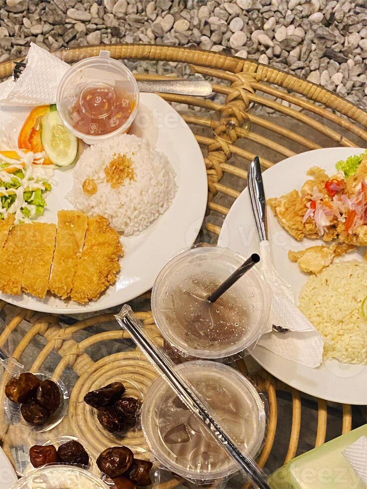 Traditional Lunch Served With Tea photo