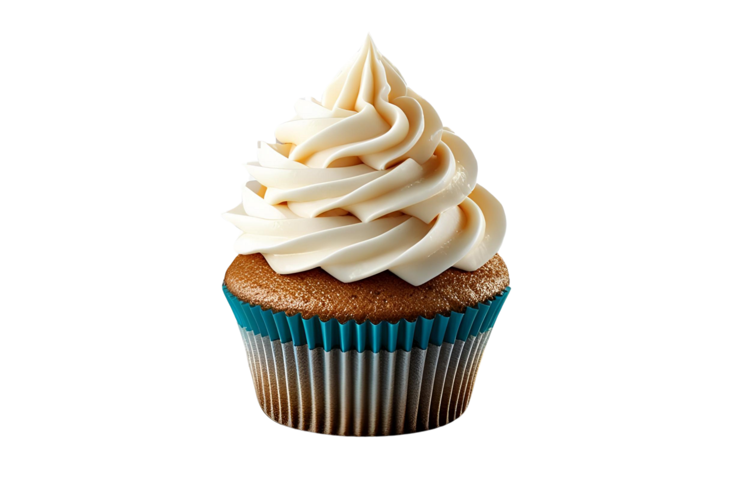 Delicious cupcake with icing designed and clipping path png