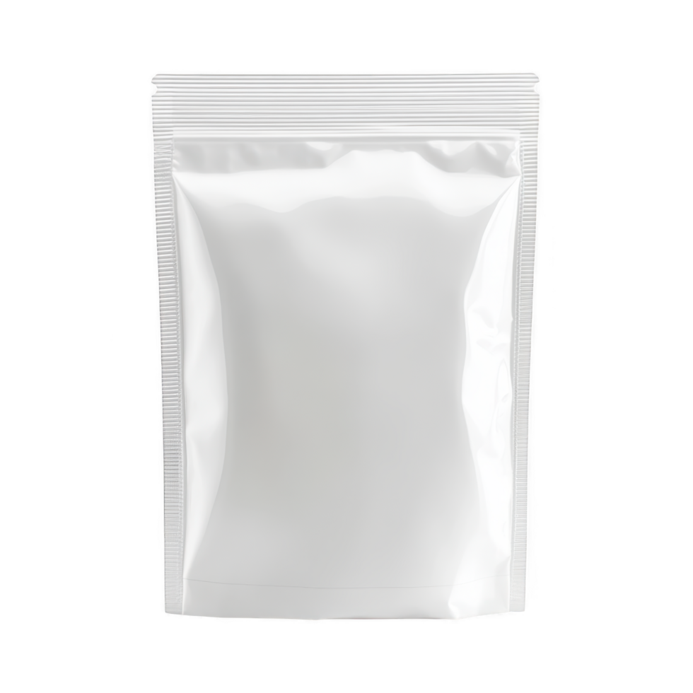 Pouch package blank mockup template on transparent background png