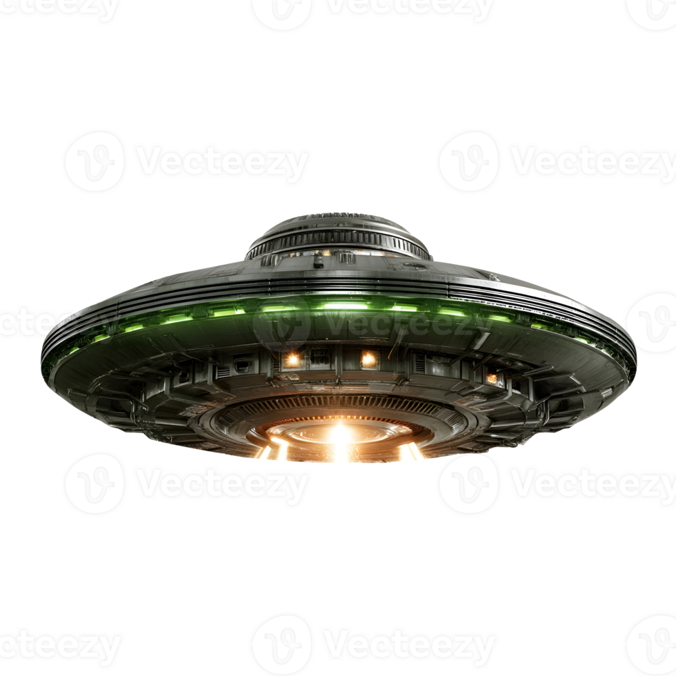Detailed 3D Render of a Futuristic UFO png