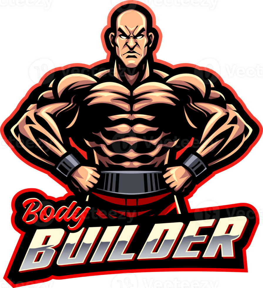Body builder mascot png