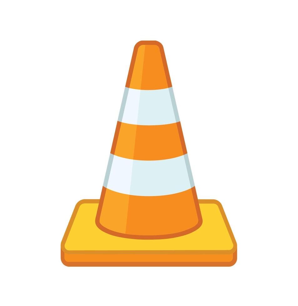 A traffic cone icon on a white background vector