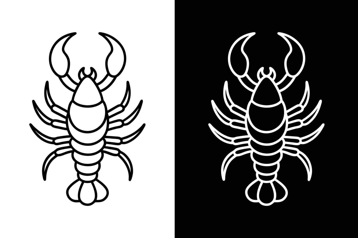 lobster, perfect for lobster logos and line icons vector
