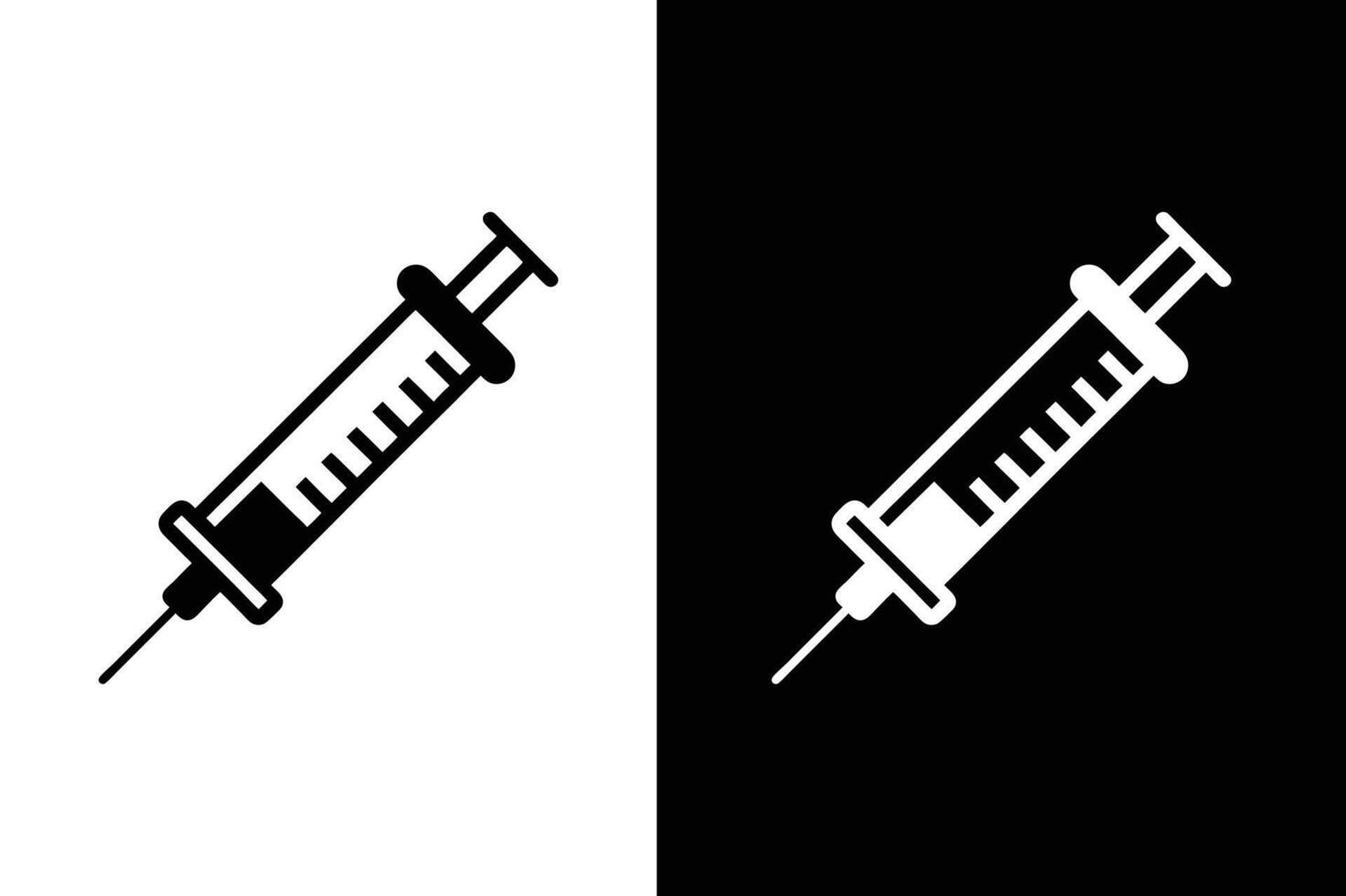 Syringe icon illustration. injection sign and symbol. vector