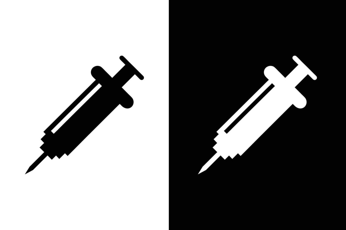 Syringe icon. Solid icon illustration. For website design vector