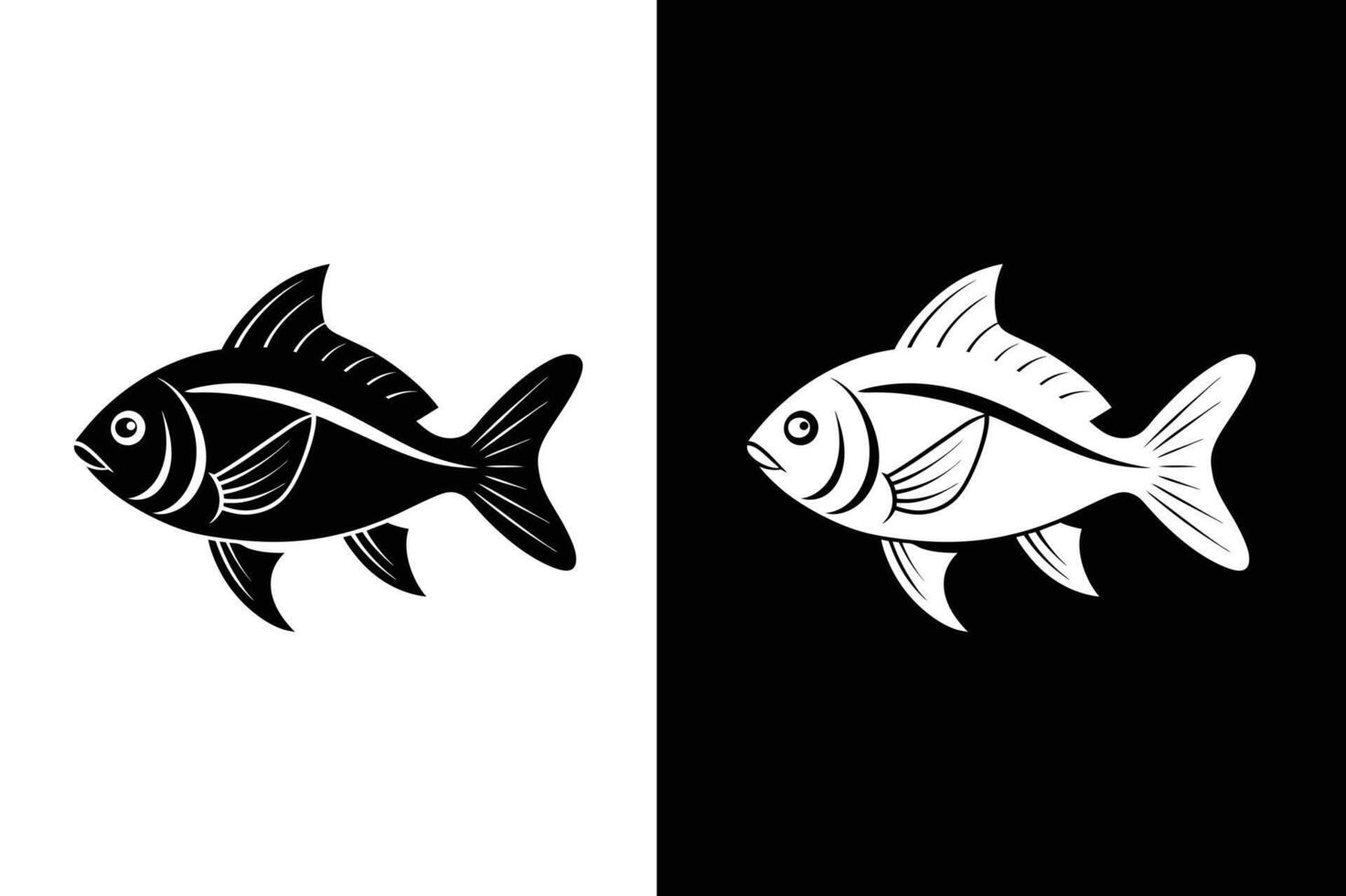 Fish or seafood flat icon for food apps design icon vector