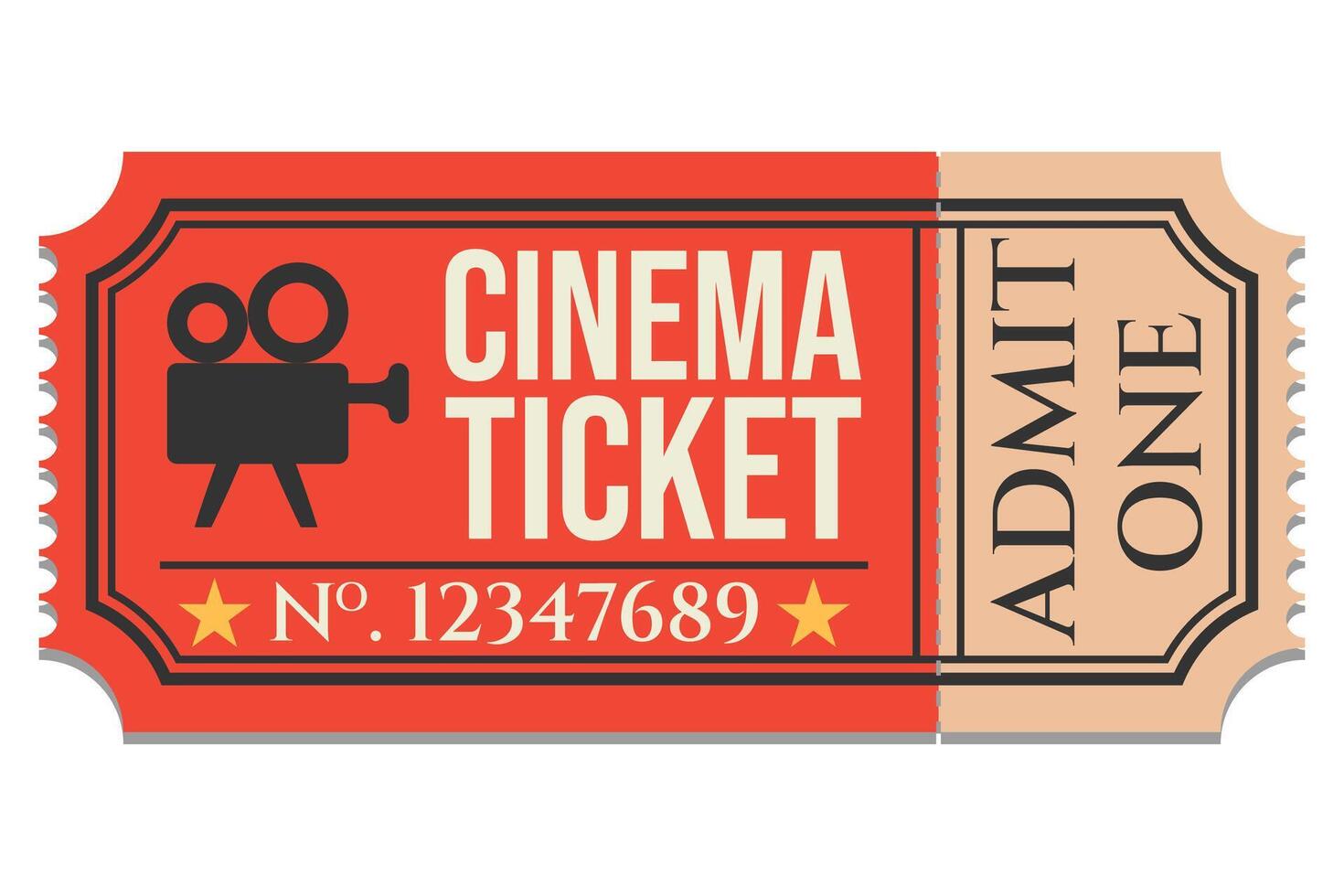 Cinema Ticket Illustration vector