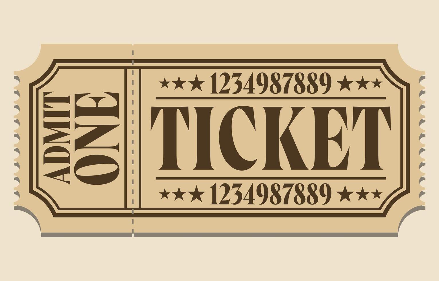Admit One Ticket. Event Ticket Design vector