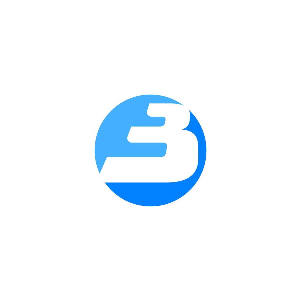 A blue and white logo with the letter b vector