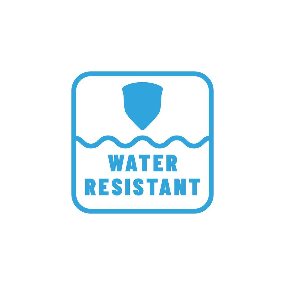Water resistant logo vector