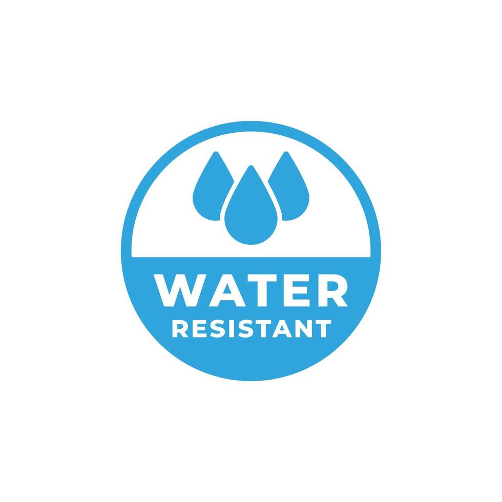 Water resistant logo design vector
