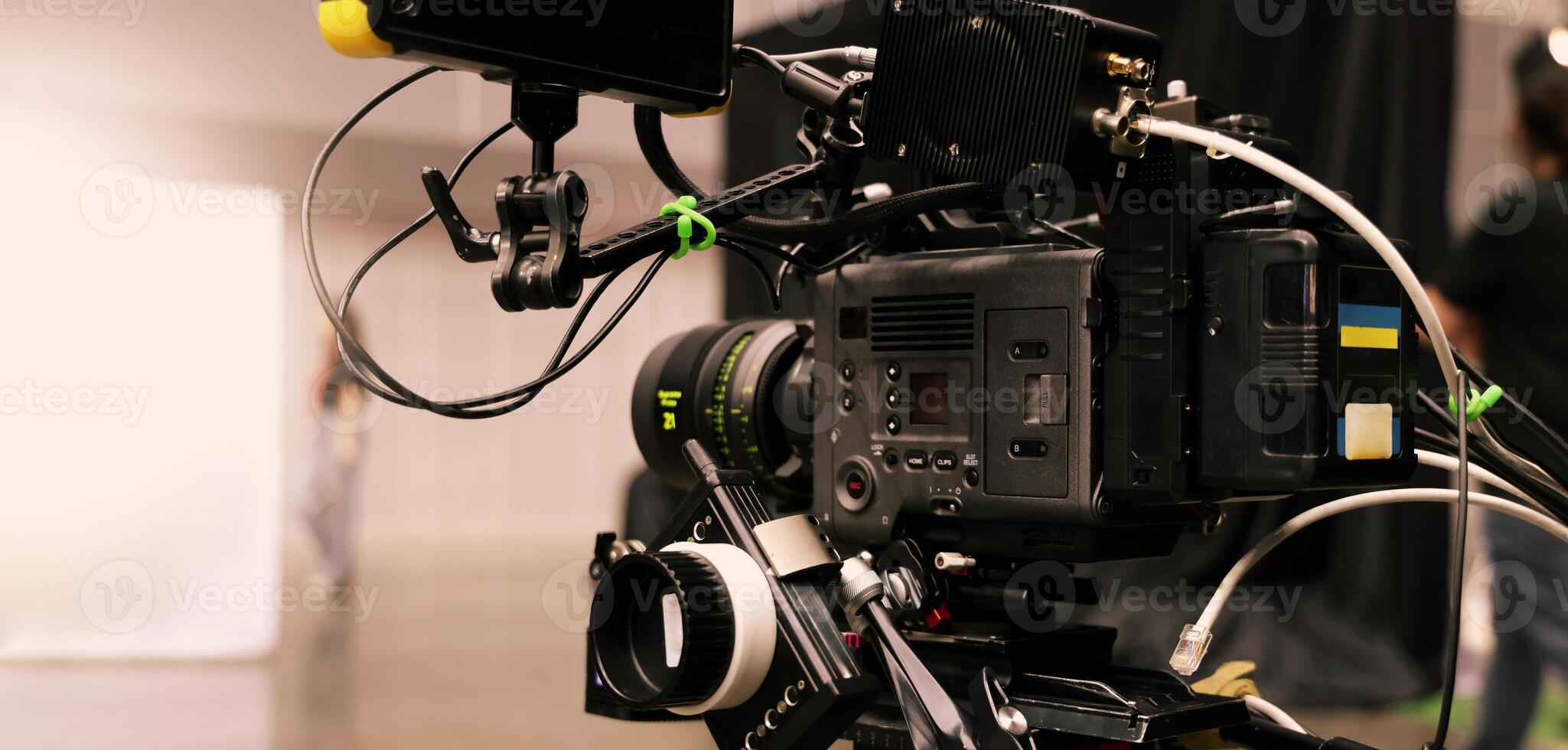 Professional cinema cameras being used in a studio or event setting photo