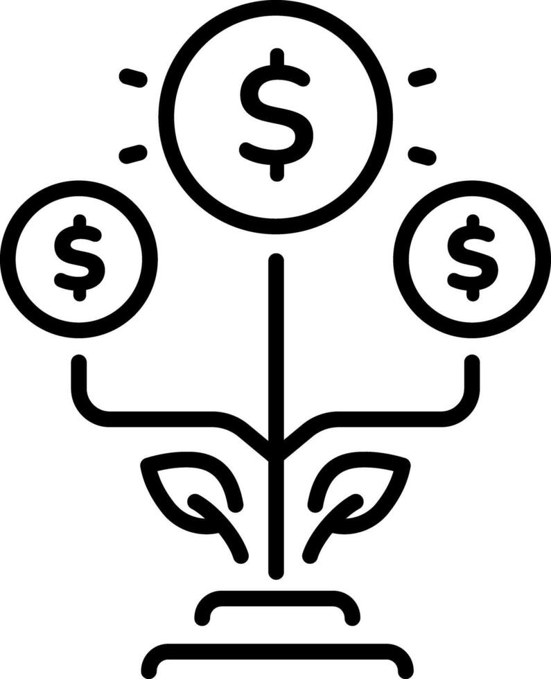 A line style icon of hedge fund vector