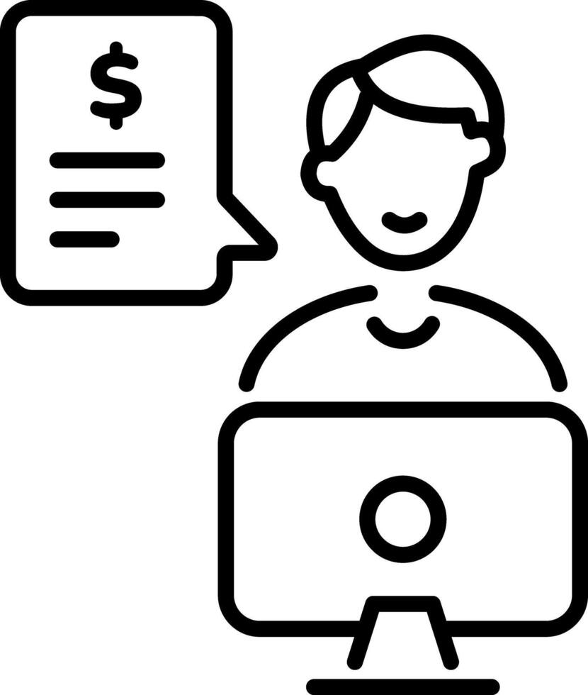 A line style icon of banker vector