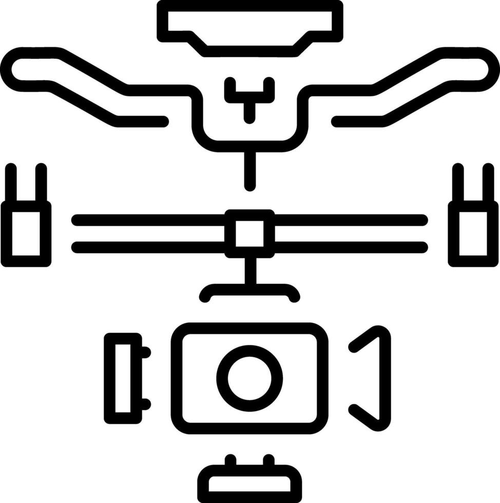 A line style icon of a camera rig vector