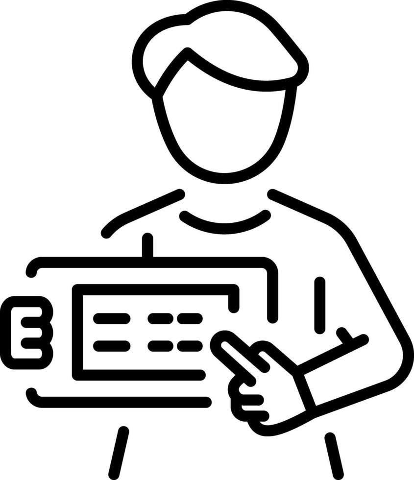 A line style icon of a film script vector