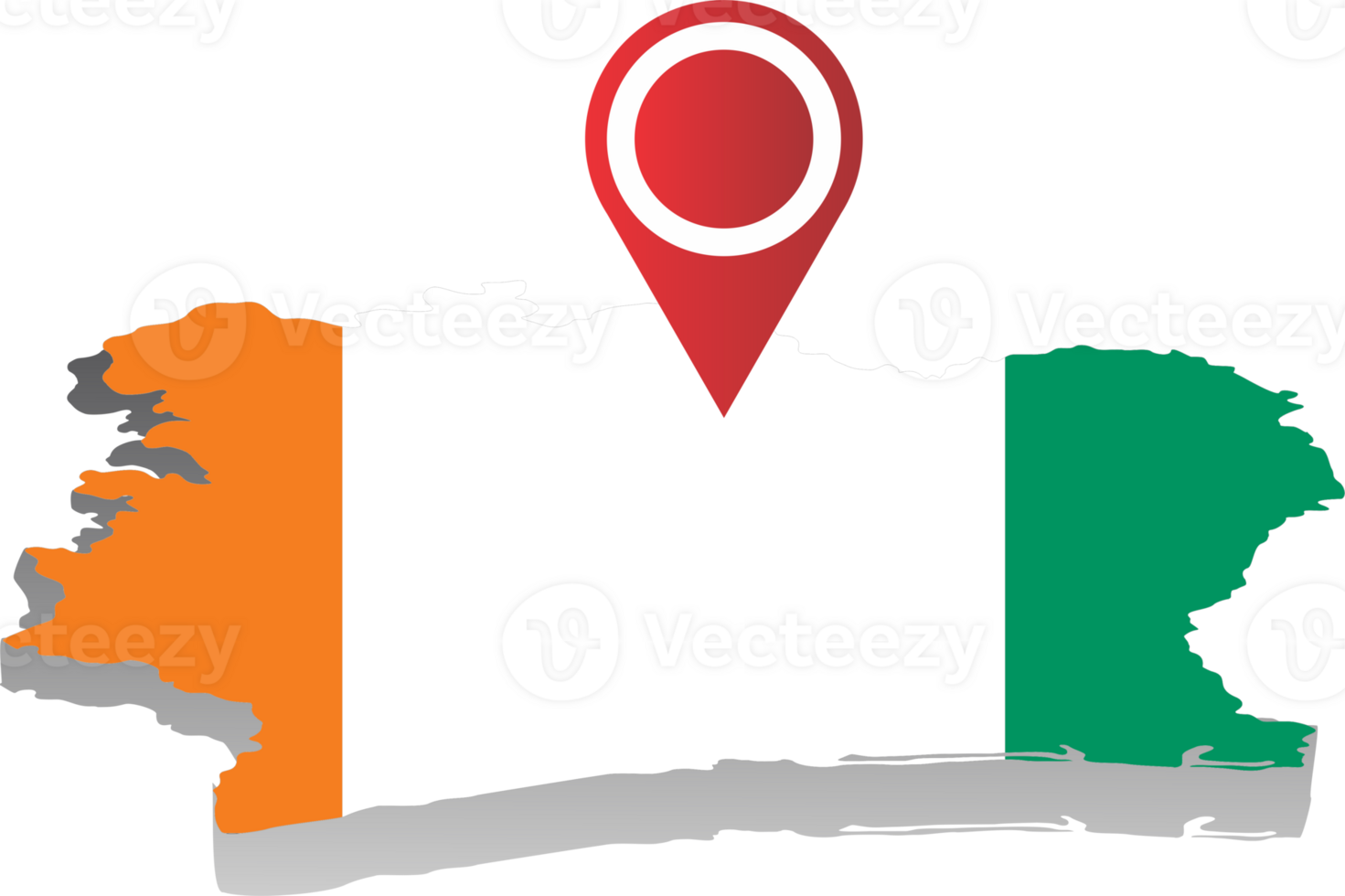 Cote d'Ivoire country map location png