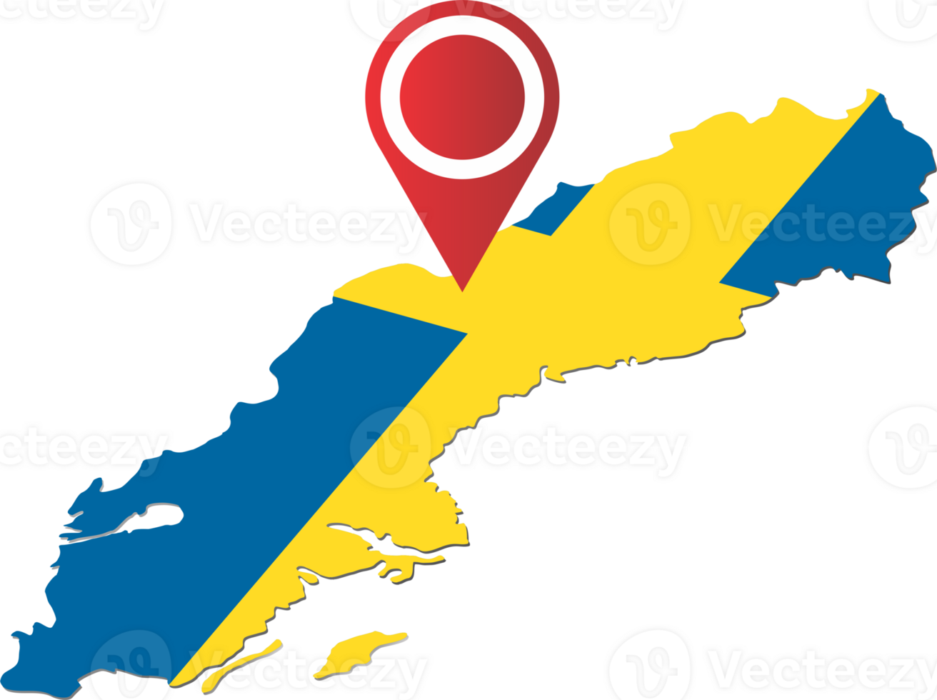 Sweden country map location png