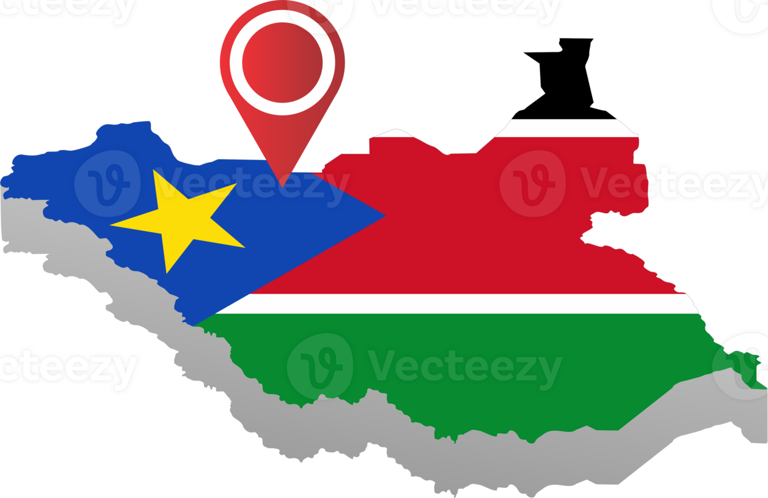South Sudan country map png