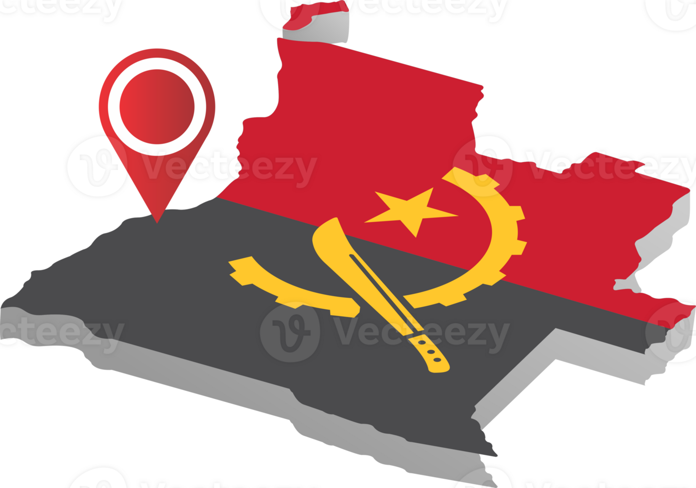 Angola country map location png