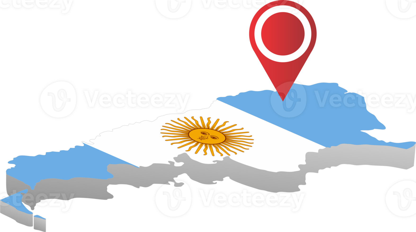 Argentina country map flag location png