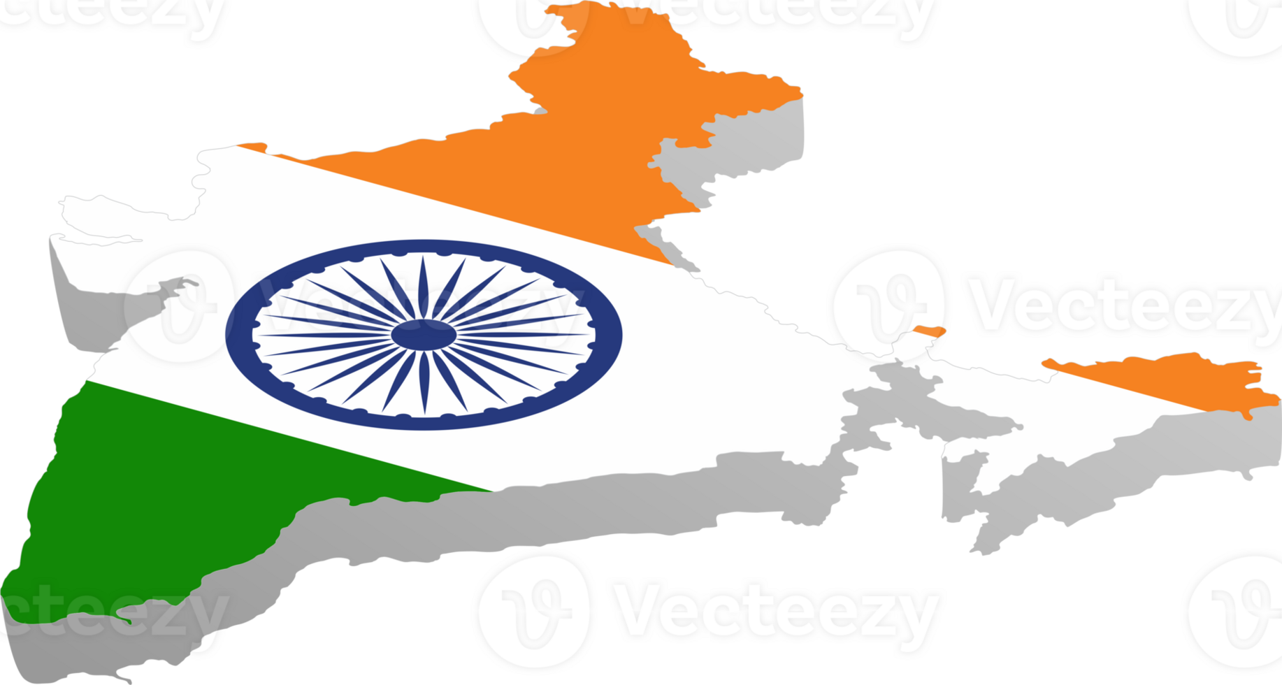 India country map flag location png