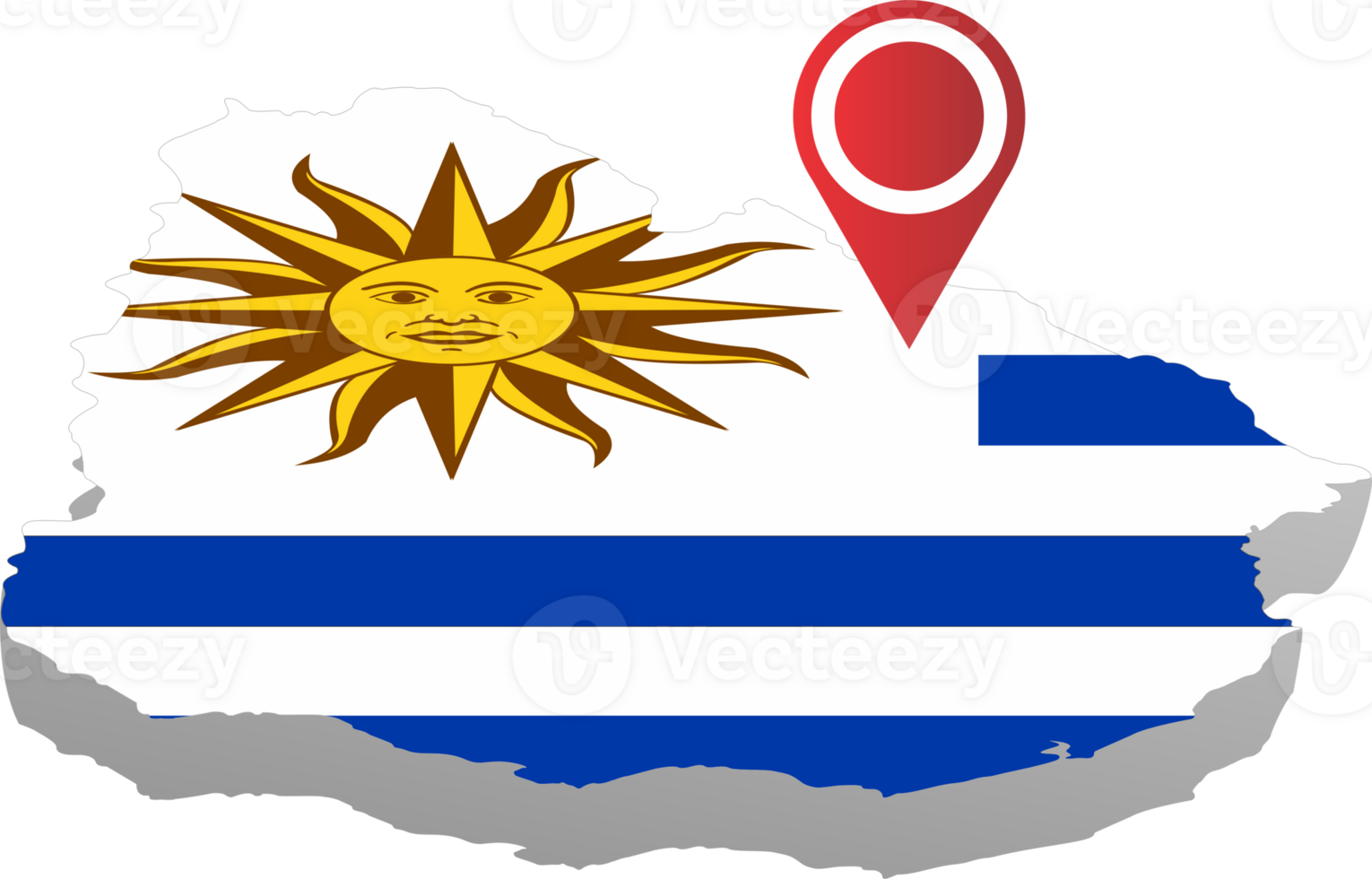 Uruguay country map location png