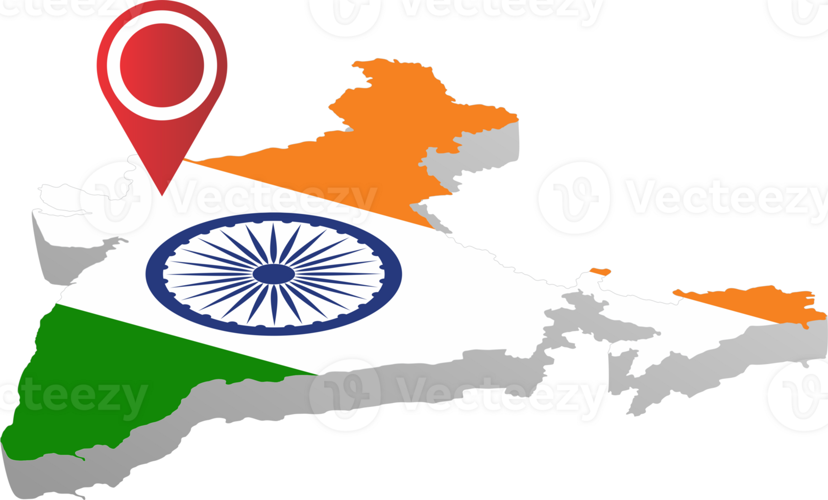 India country map location png