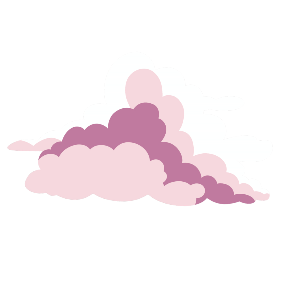 Cloud illustration pink and white png