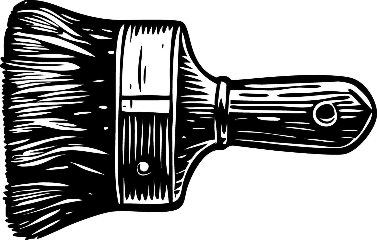 A vintage style illustration of paint brush vector