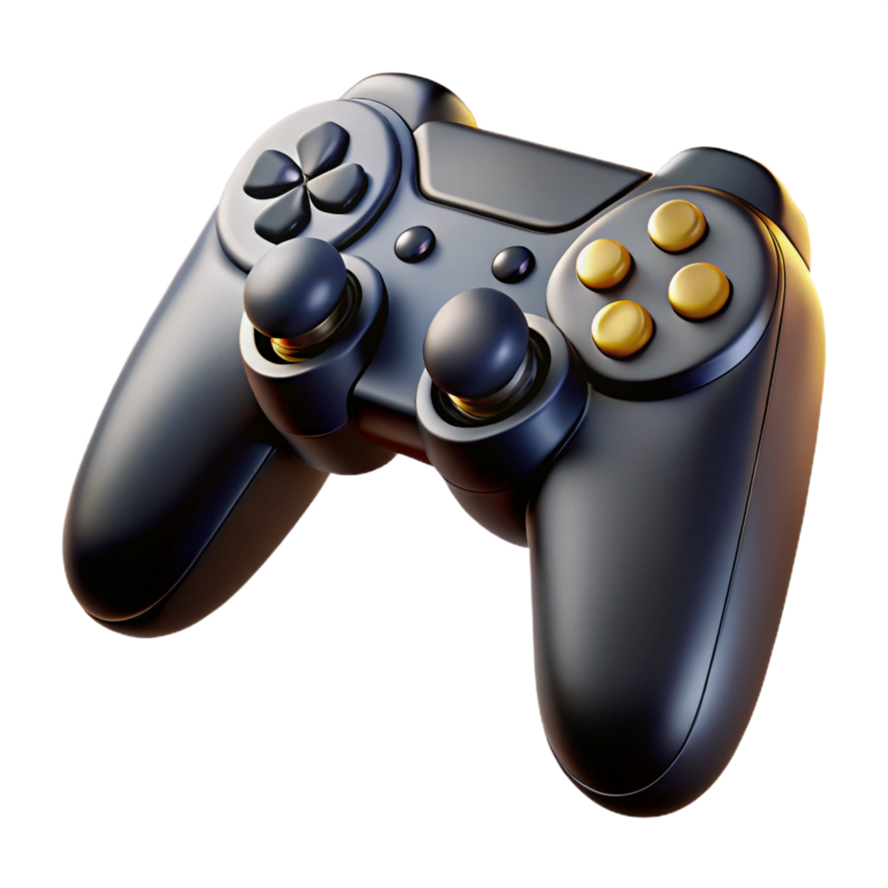 Modern game controller isolated on transparent background png
