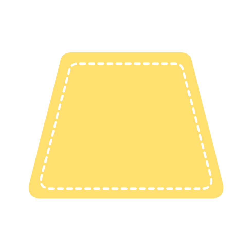 tracing trapezoid geometric shape for preschool png