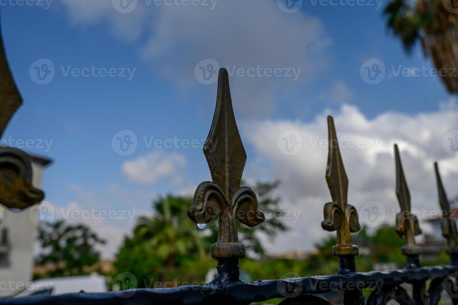Detailed close-up of rustic fence elements showing texture, weathered wood, and metal parts, capturing the charm of traditional craftsmanship. photo