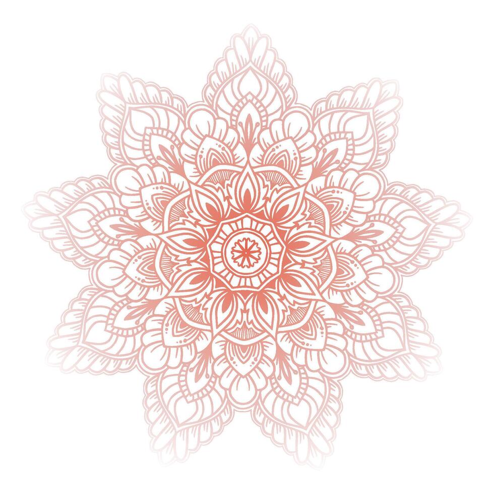 Decorative creative mandala on white background vector
