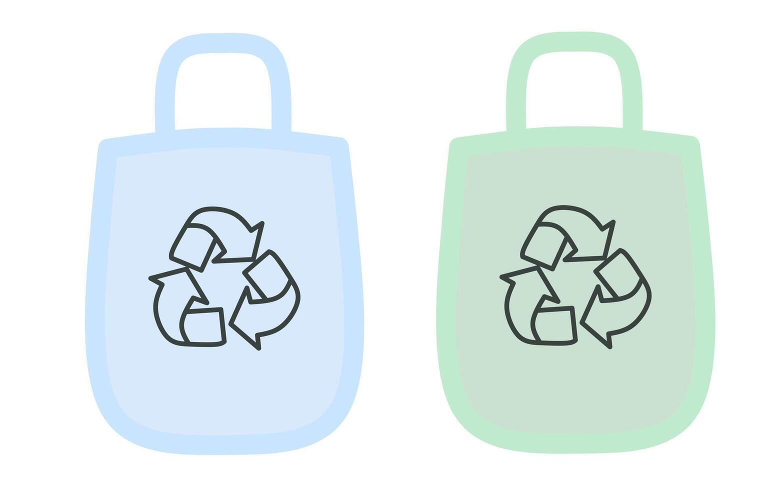 Flat icon set illustrating simple steps to reduce plastic use. Eco-friendly, minimal, and modern design vector