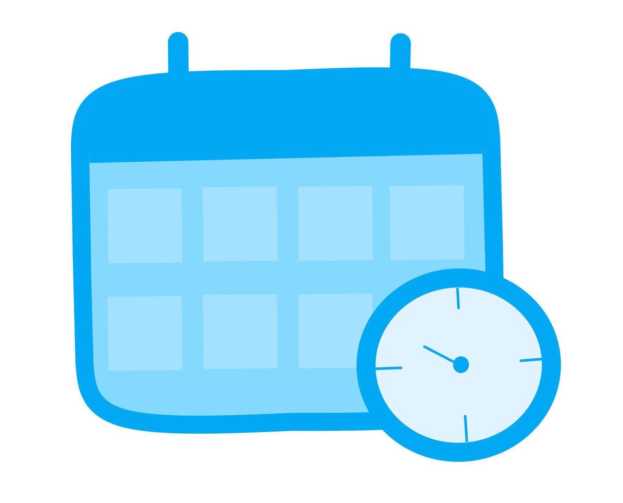 Timeline infographic with calendar clock vector
