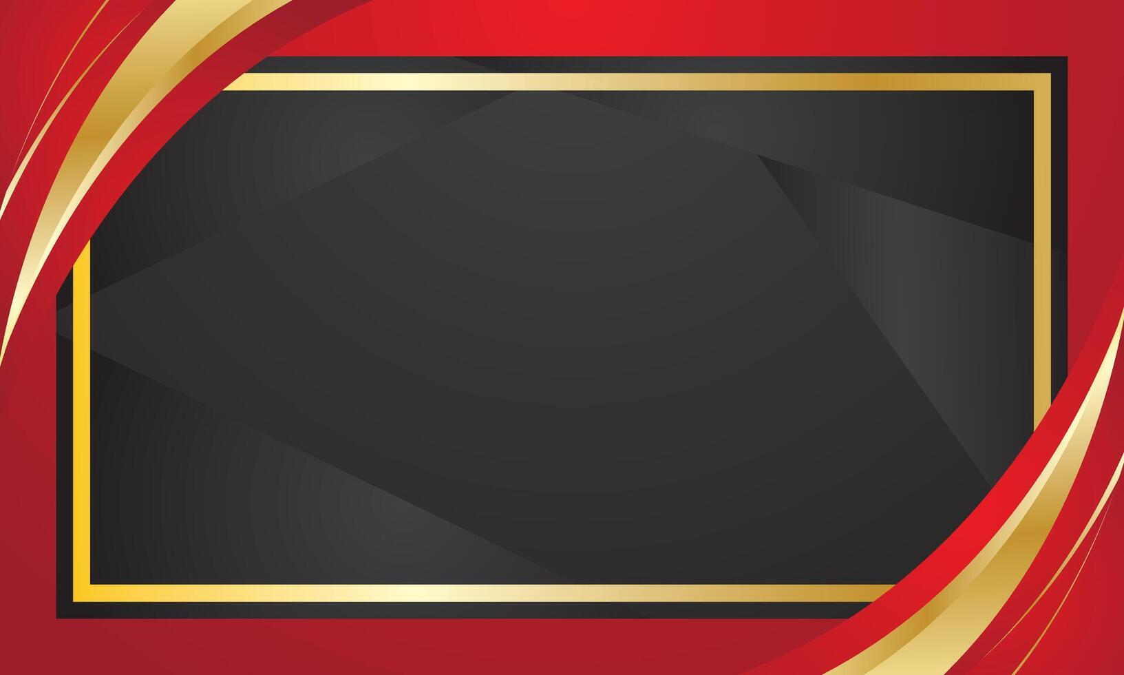 Black red certificate background with luxury gold lines vector