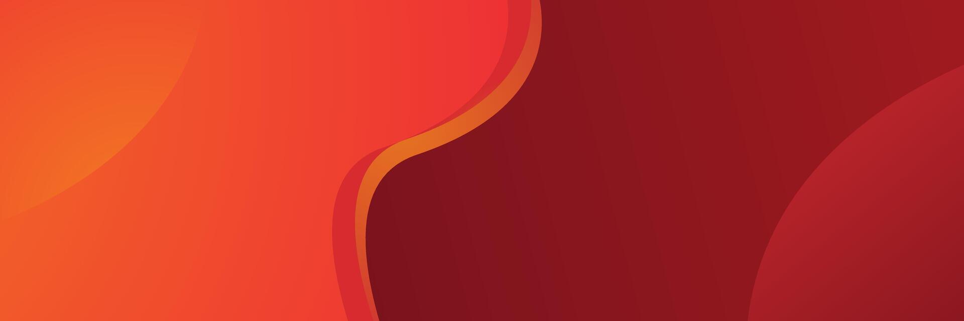 Abstract red orange wave gradient background vector