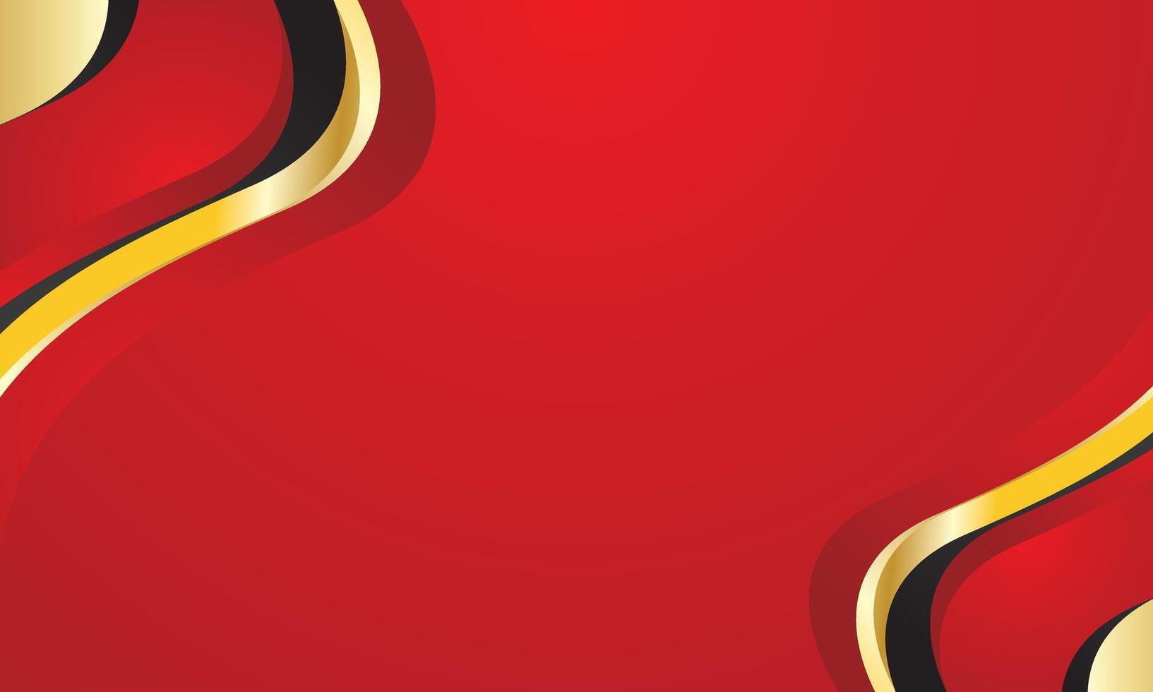 Luxury red gold wave abstract certificate background vector