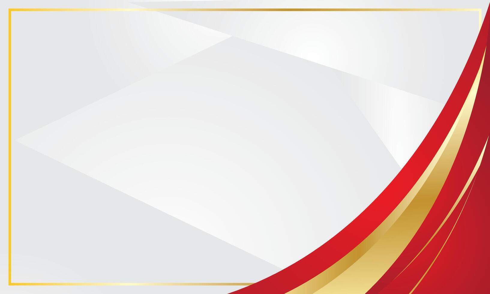 Luxury white certificate background with gold red lines in the corners vector